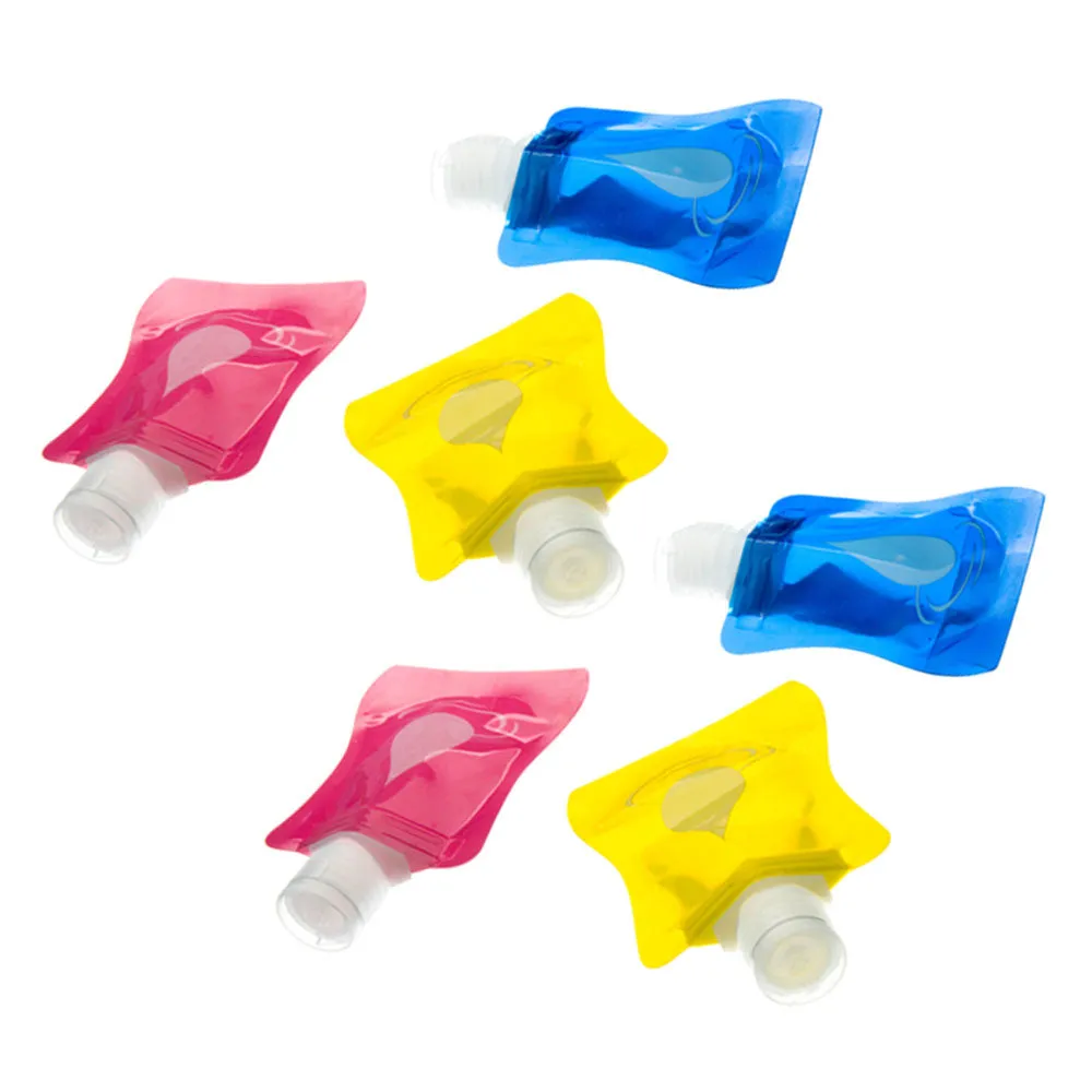 6 Foldable Water Bottle Cups Bag Folding Plastic Collapsible Outdoor Sport Hot