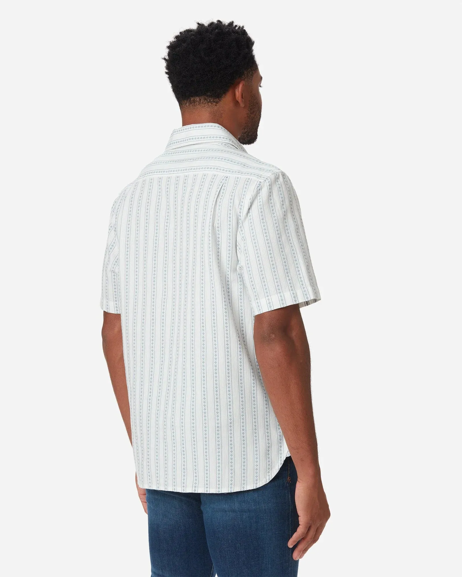 Ace Rivington Light Weight Tailored Shirt - Diamond Stripe