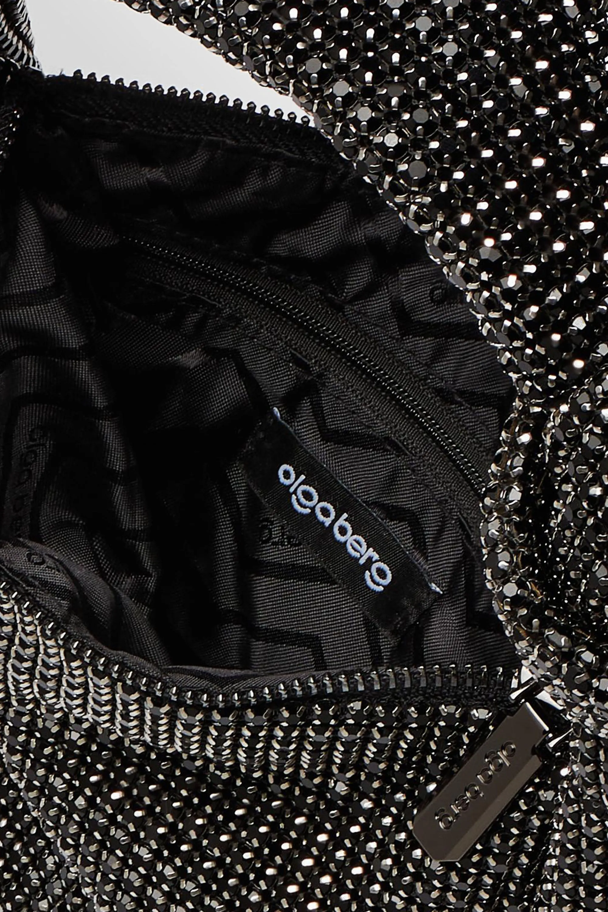 Black Polly Crystal Shoulder Bag