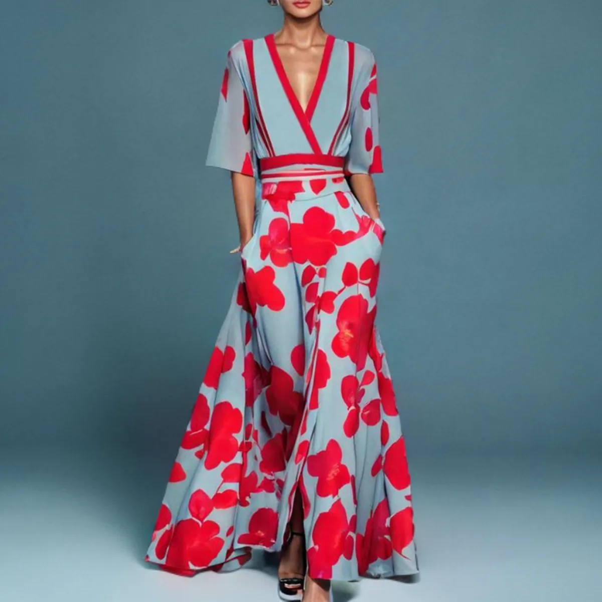Lilah  Chic Long-Sleeve Gown