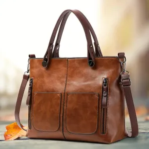 LIVIA - Classic Leather Handbag