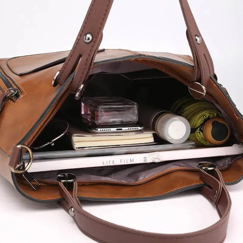 LIVIA - Classic Leather Handbag