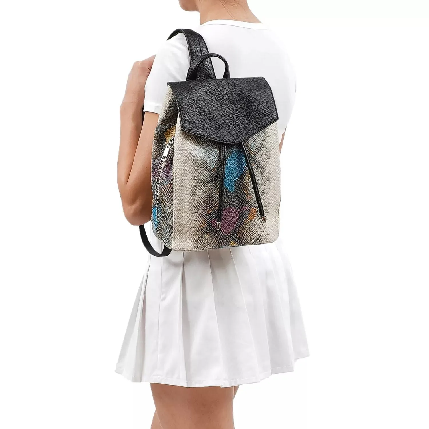 Mellow World Karai Snakeskin Embossed Mellow World Backpack