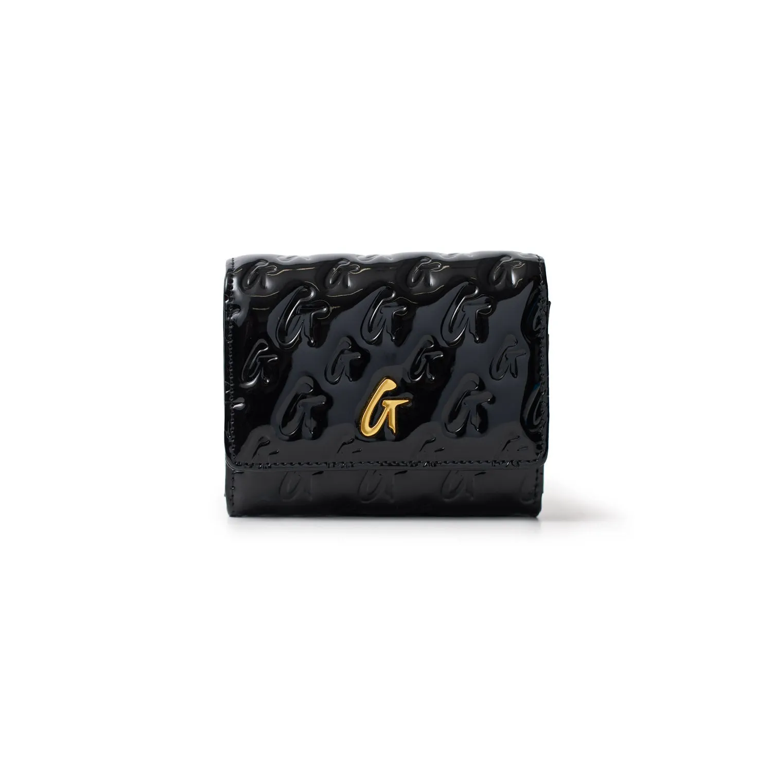 MONOGRAM MIRROR BLACK COMPACT WALLET