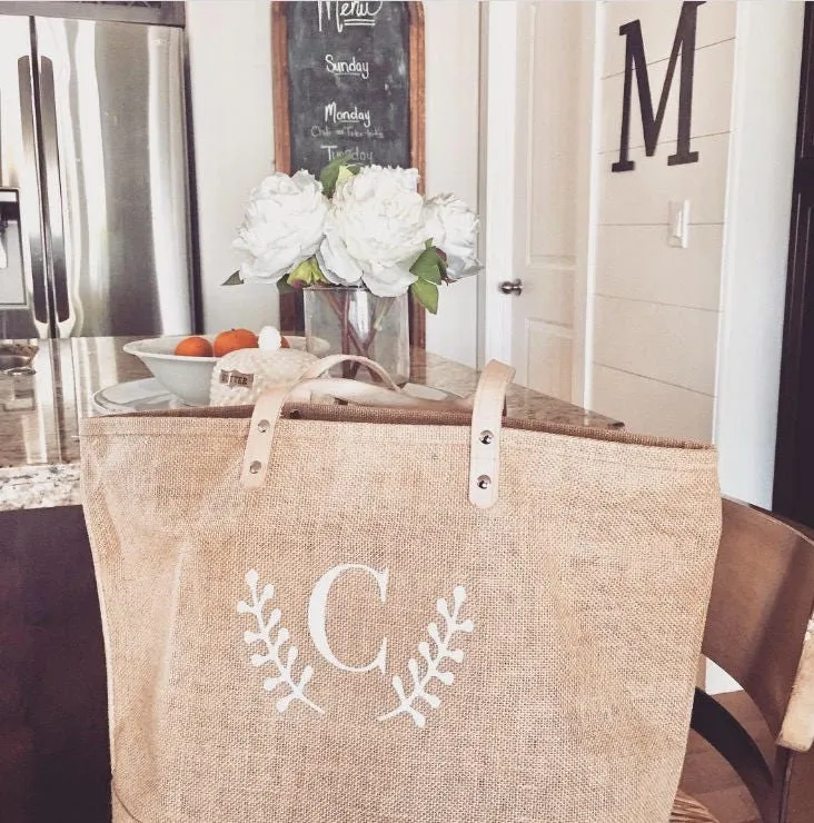 Personalized Monogram Tote Bag | Gifts For Mom|Bridesmaid Totes|Bridesmaid Gifts |Monogrammed Bag| Beach Bag| Girls Trip Bag