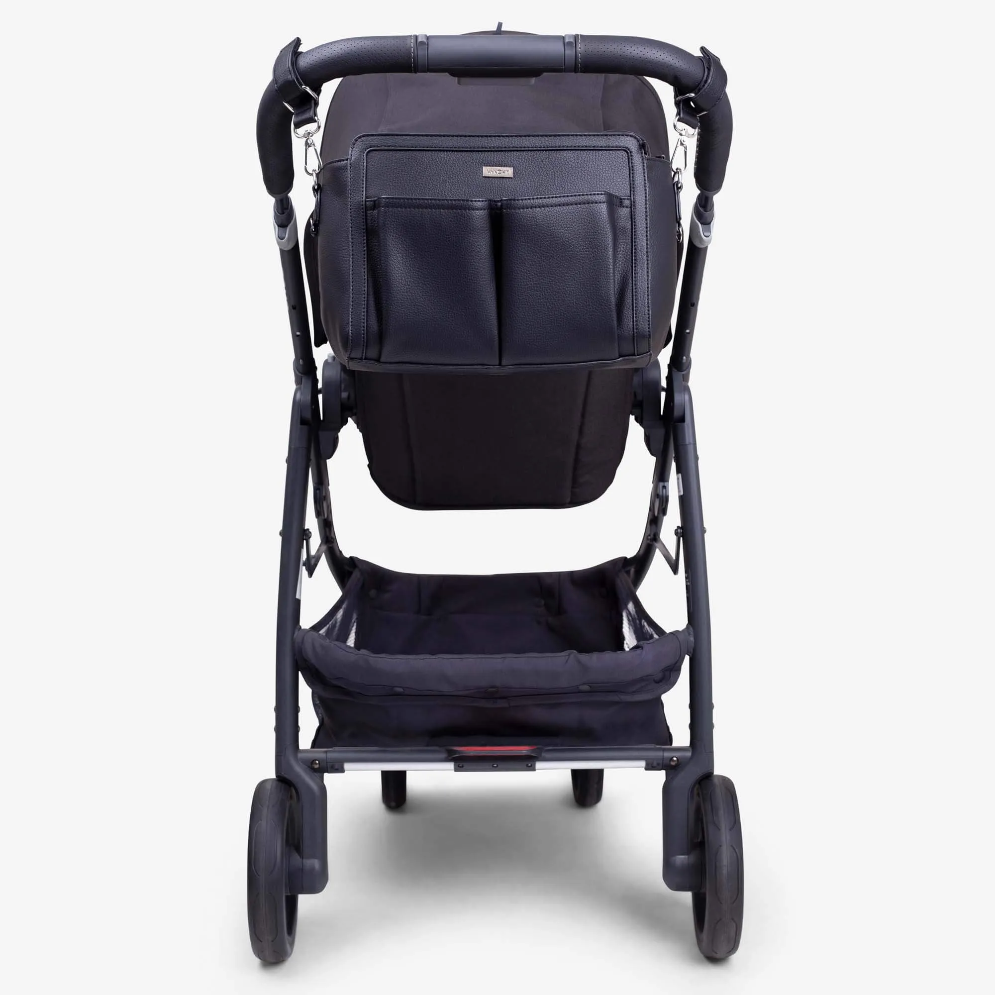 VANCHI Amelia Convertible Pram Caddy - Black
