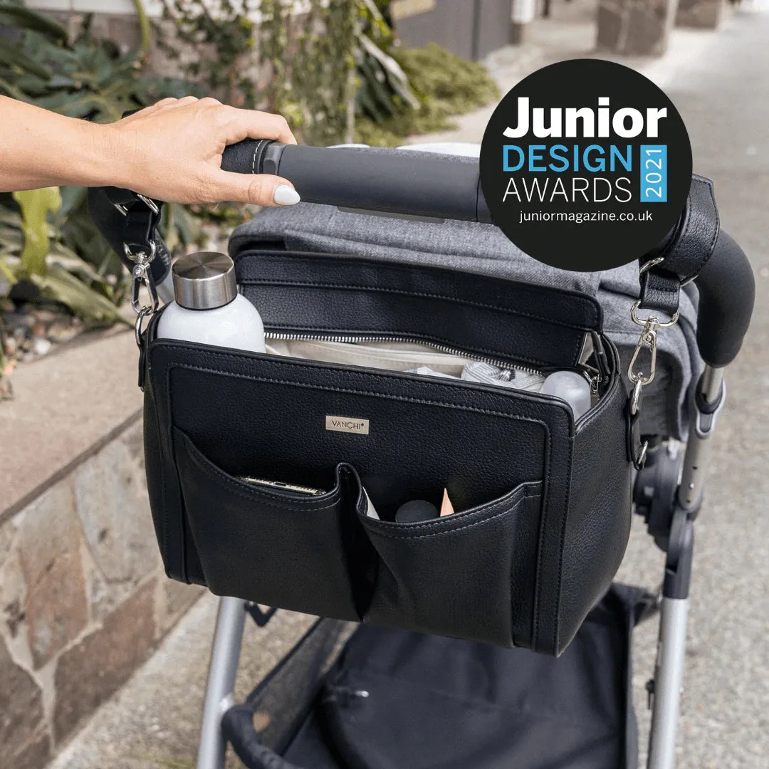 VANCHI Amelia Convertible Pram Caddy - Black